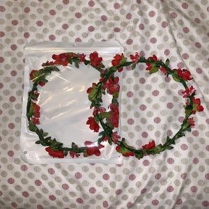 Red flower crowns!!!